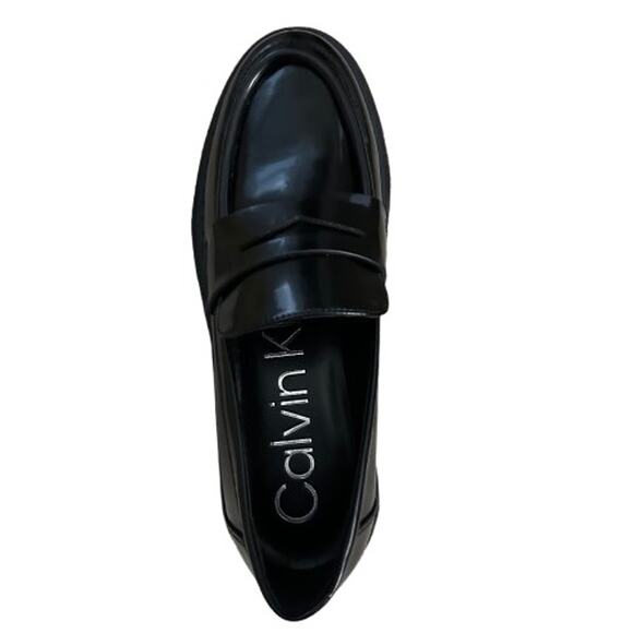 EUC Calvin Klein Women's Black Grant Slip-On Lug Sole Casual Loafer. Size 6.5 - Picture 3 of 9